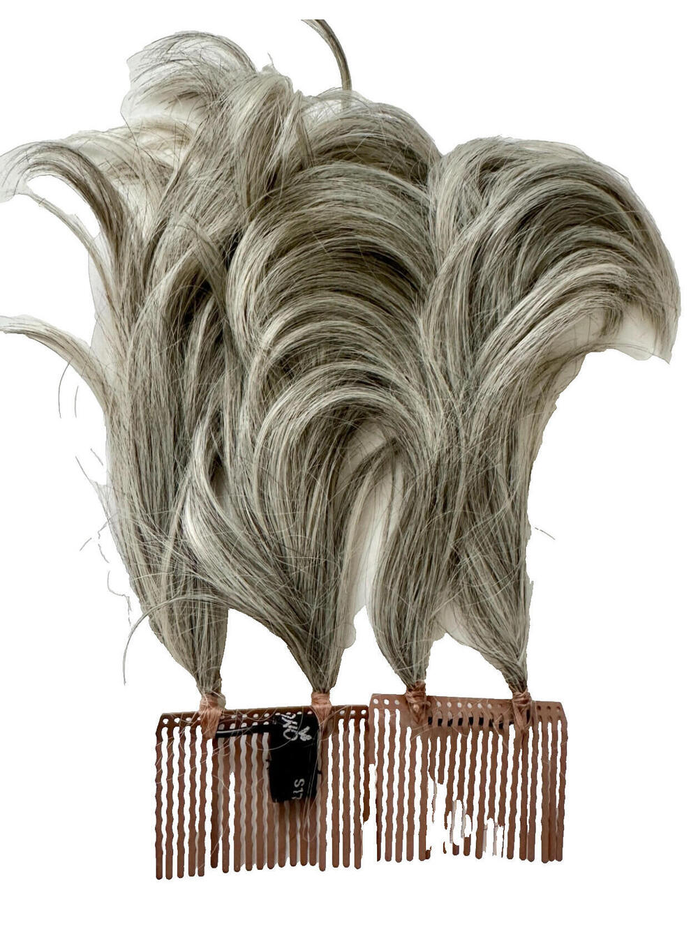 Set of 2 NEW SOHO Wired Updo Hair Extension in S17-1 Salt Pepper Gray Grey 10" L